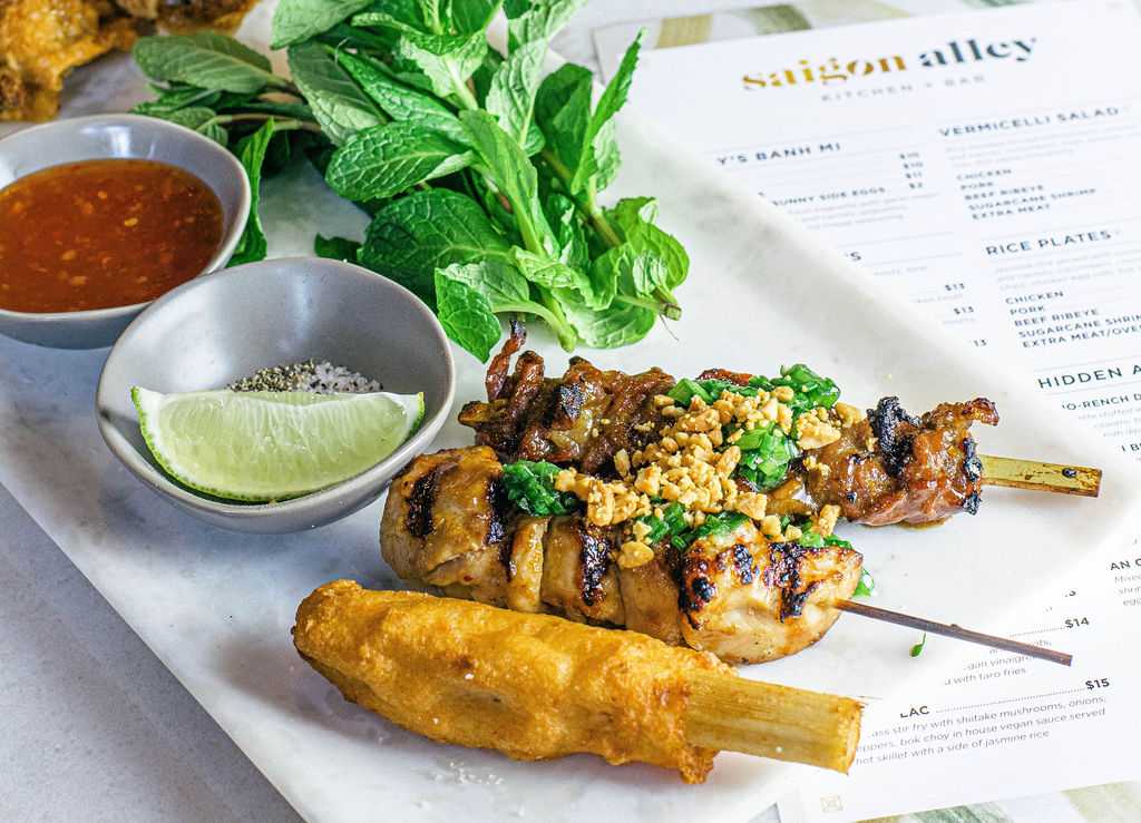 Grilled skewers dish at Saigon Alley